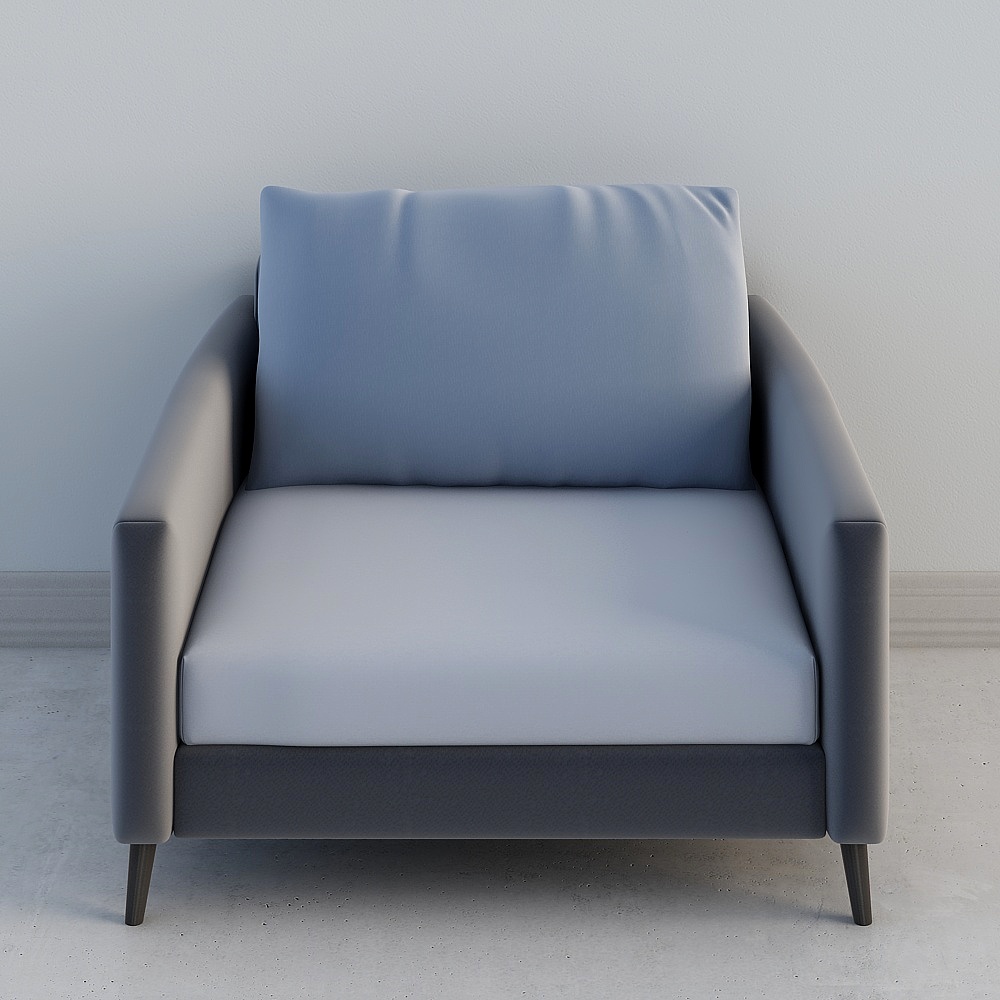 Modern Low-Poly Sofa 3D Model Design