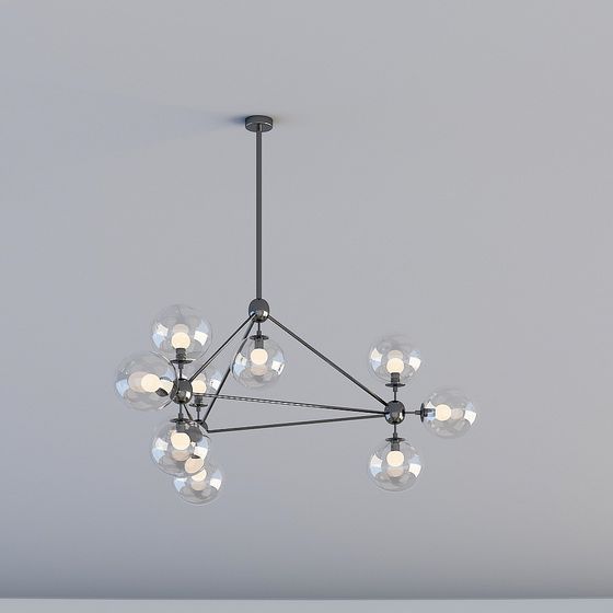 Stunning Polygonal Chandelier 3D model
