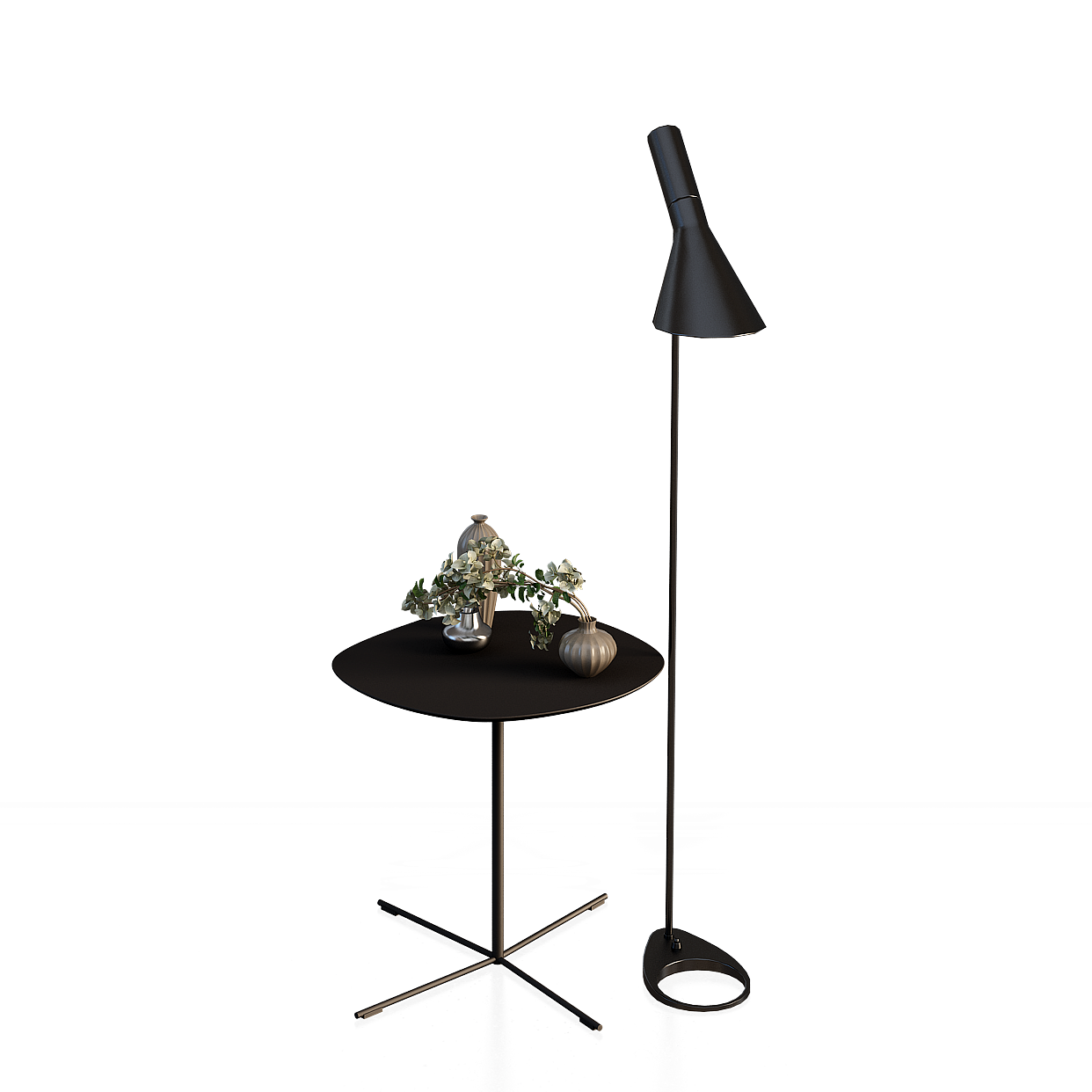 Urban Corner 3D Model – Minimalist Metallic Design