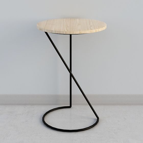 Streamlined Side Table 3D model