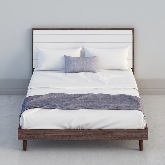 Modern Minimalist Bed Frame 3D model