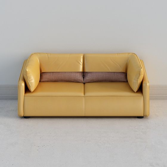 Elegant Low-Poly Sofa 3D model for Modern Interiors