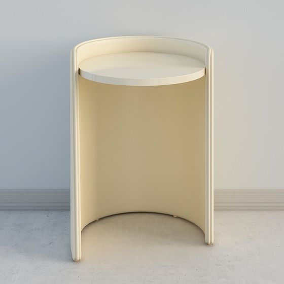 Curved Side Table 3D model