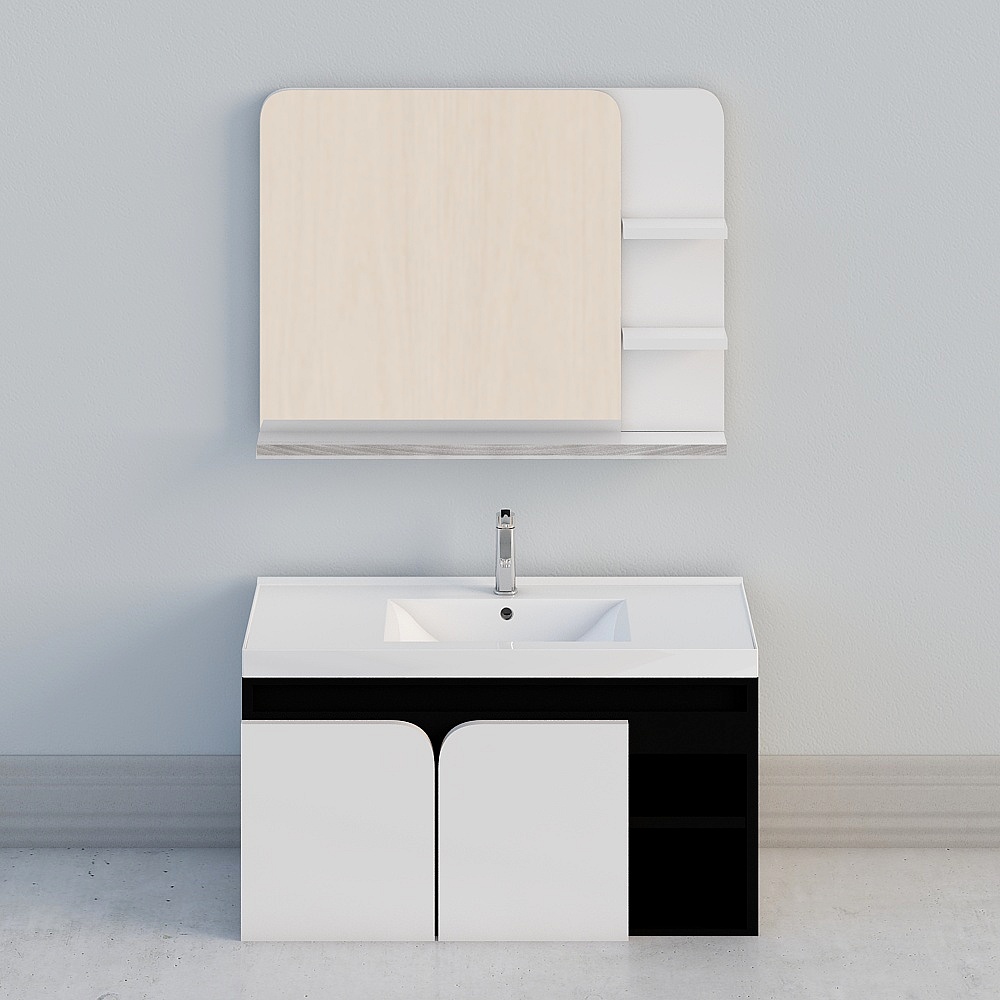 Modern Minimalist Bathroom Cabinet 3D model