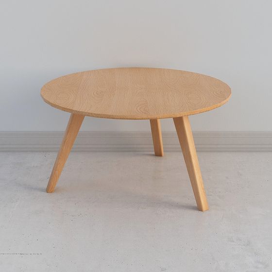 Modern Low-Poly Round Table 3D model