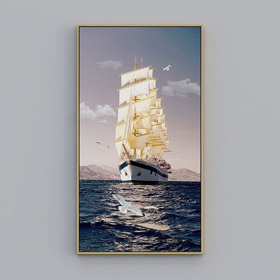 Majestic Sailing Ship 3D model Adventure