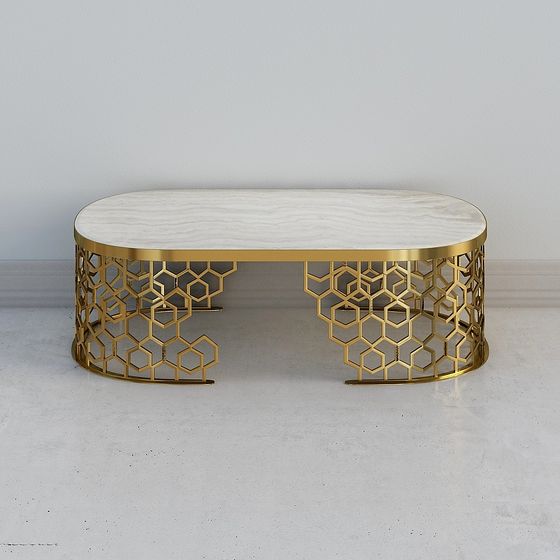 Stylish Honeycomb Luxury Coffee Table 3D model