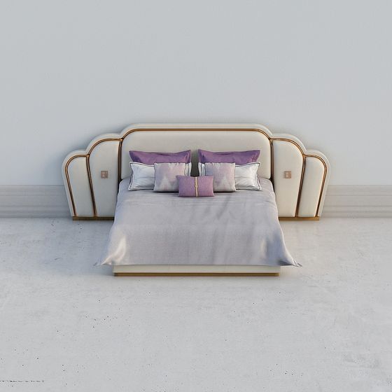 Art Deco Dreams Bed 3D model