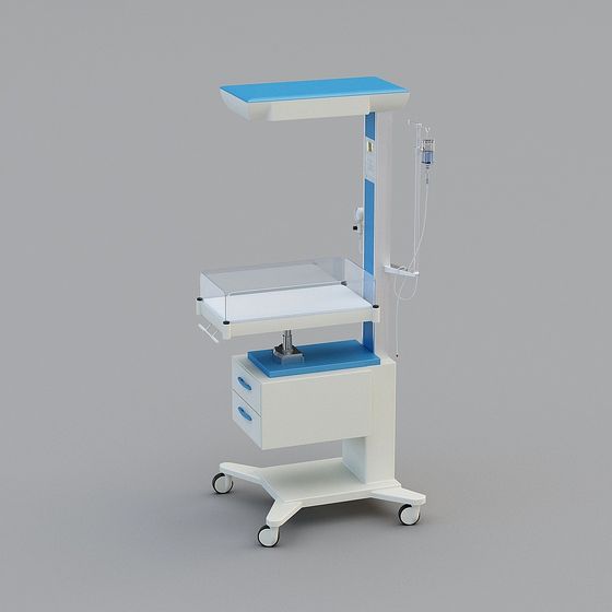 Mobile Medical Cart 3D model for Healthcare Design