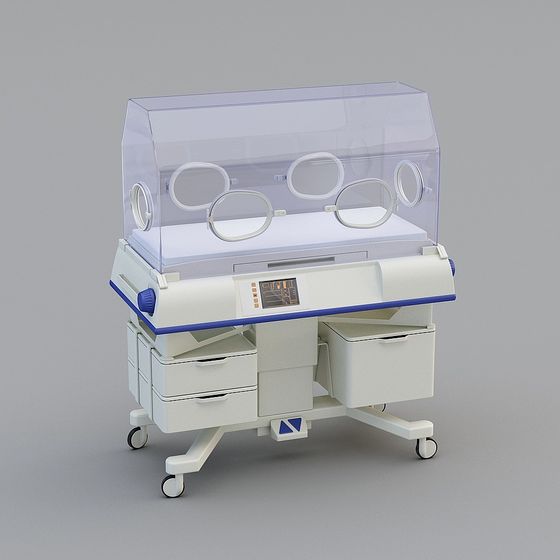 Low Polygon Neonatal Incubator 3D model