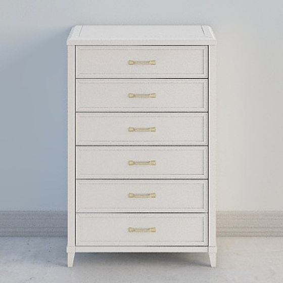 Elegant Modern Linen Chest 3D model for Creative Projects