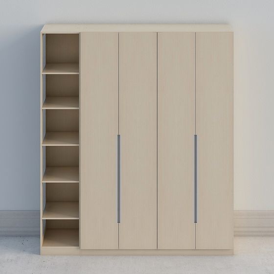 Minimalist Low-Poly Wardrobe 3D model