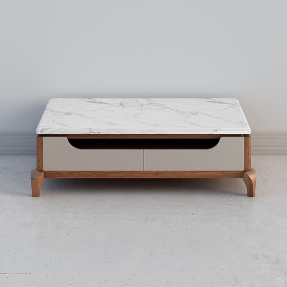 Stylish Marble Coffee Table 3D model for Modern Spaces