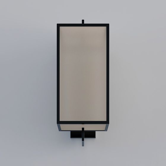 Sleek Minimalist Wall Lamp 3D model for Modern Spaces