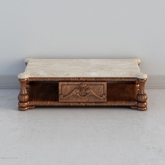 G1-9012M8 Coffee Table 3D Model in Black