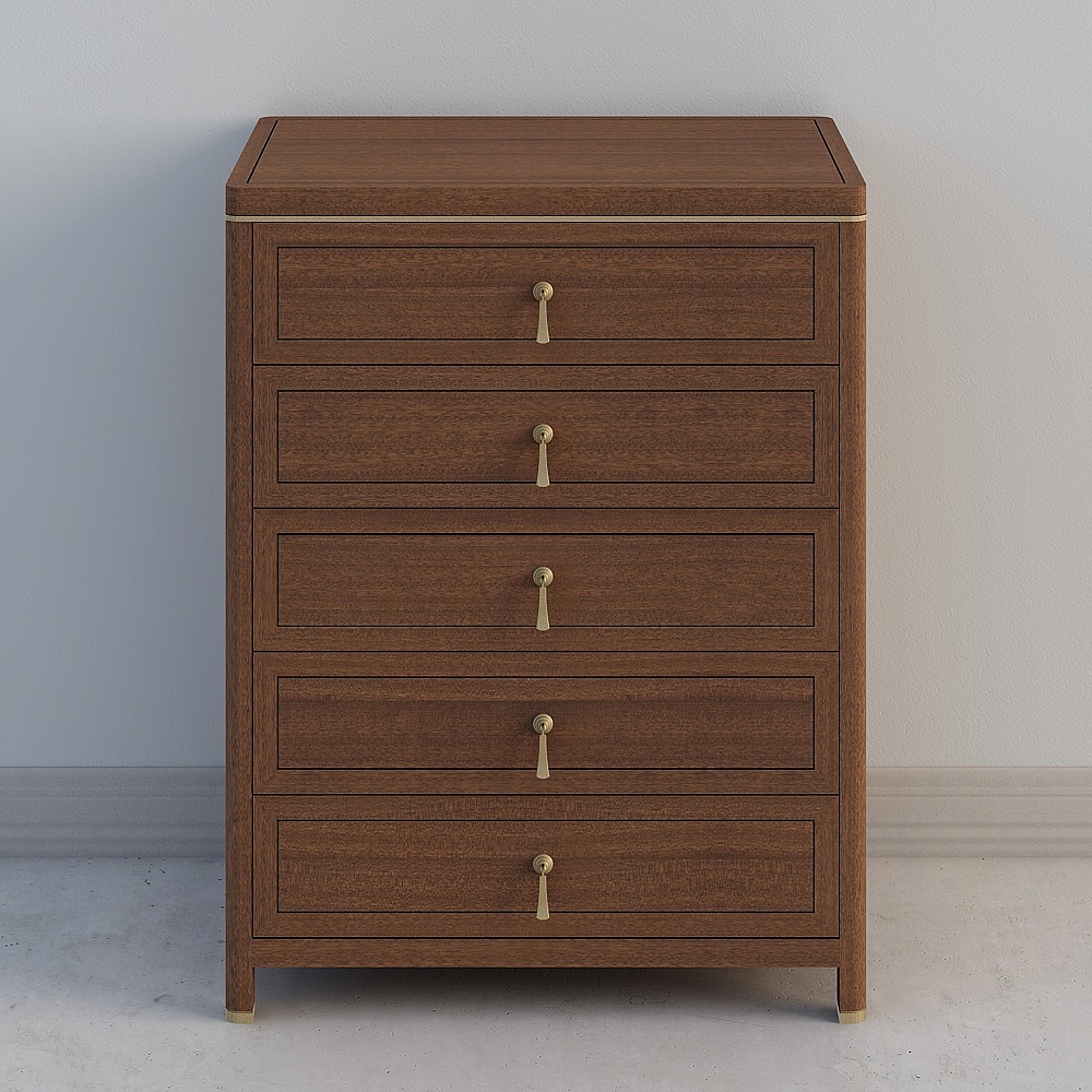 Vintage Style Storage Cabinet 3D model for Modern Interiors