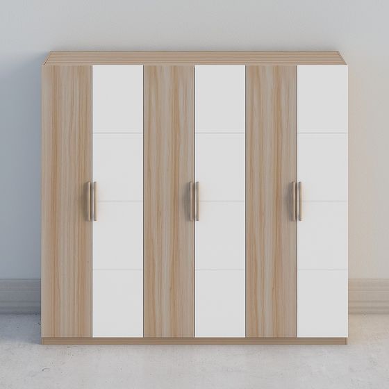 Elegant Low-Poly Wardrobe 3D model for Creative Spaces