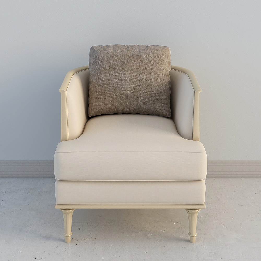 Classic Armchair 3D model with Cozy Elegant Design