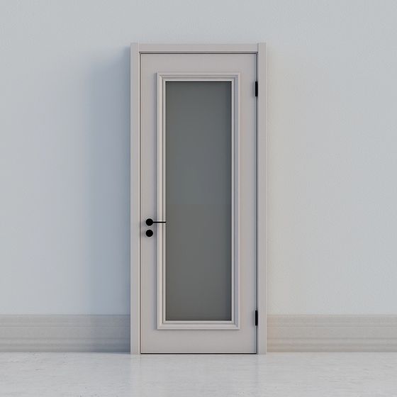 Minimalist Low-Poly High-Detail Door 3D model