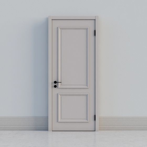 Minimalist Double Panel Door 3D model