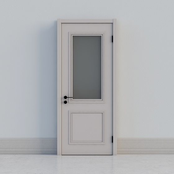 Modern Low-Polygon Minimalist Door 3D model