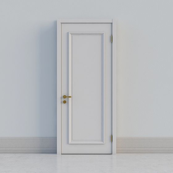 Stylish Low-Poly 3D Model Door with European Design
