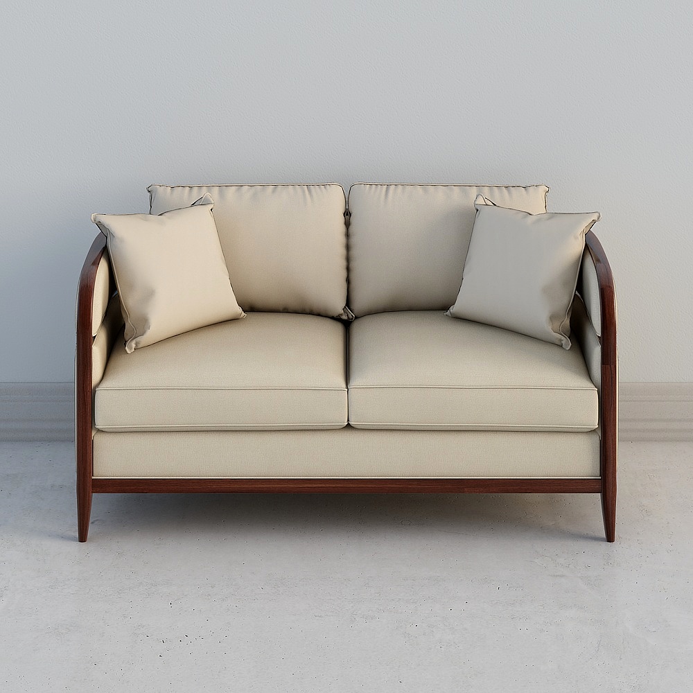 Elegant Low-Poly 3D Sofa Model for Modern Interiors