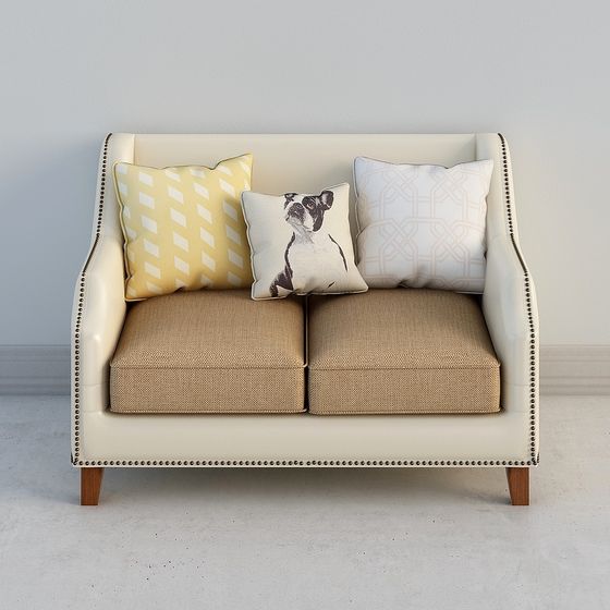 Elegant 3D Sofa Model for Contemporary Spaces