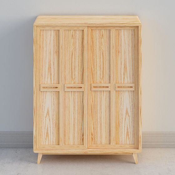 Stylish Wooden Storage Cabinet 3D model