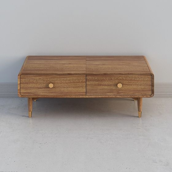 Mid-Century Modern Coffee Table 3D model for Stylish Interiors