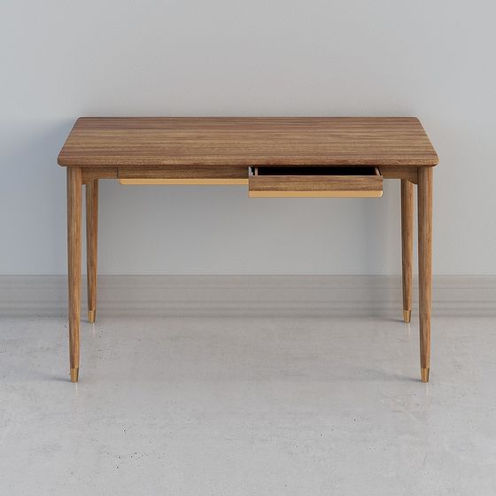 Mid-Century Modern Desk 3D model for Stylish Spaces