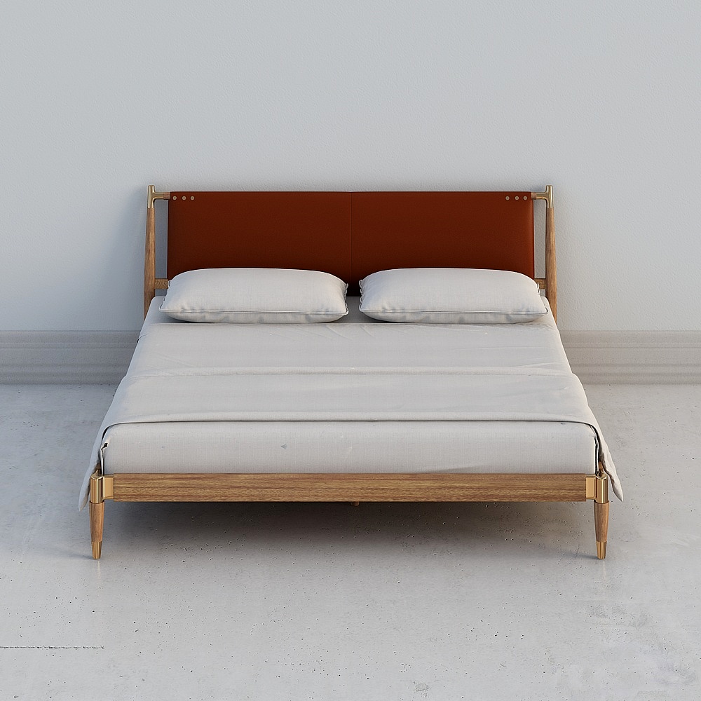 Mid-Century Modern Bed 3D model