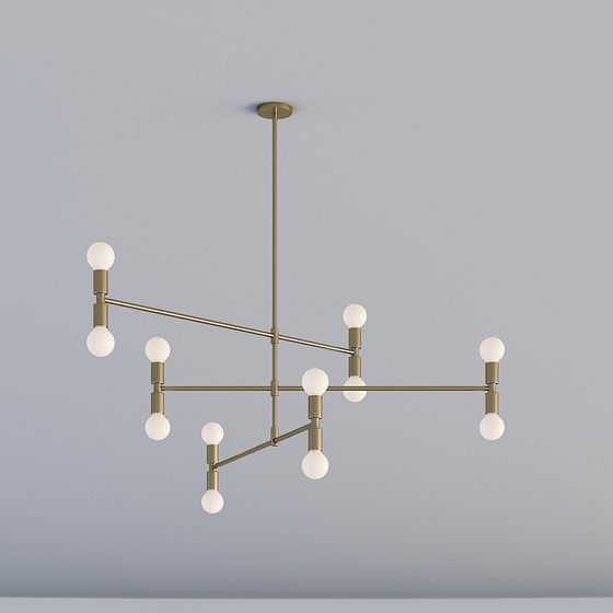 Art Deco Chandelier 3D model