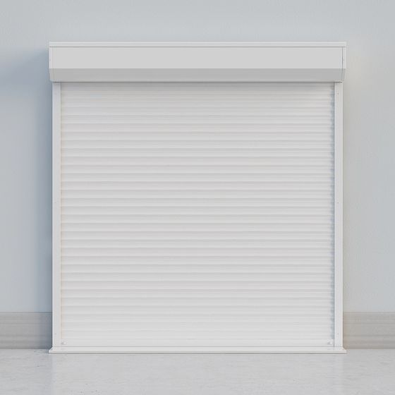 Sleek Low-Poly Rolling Door 3D model