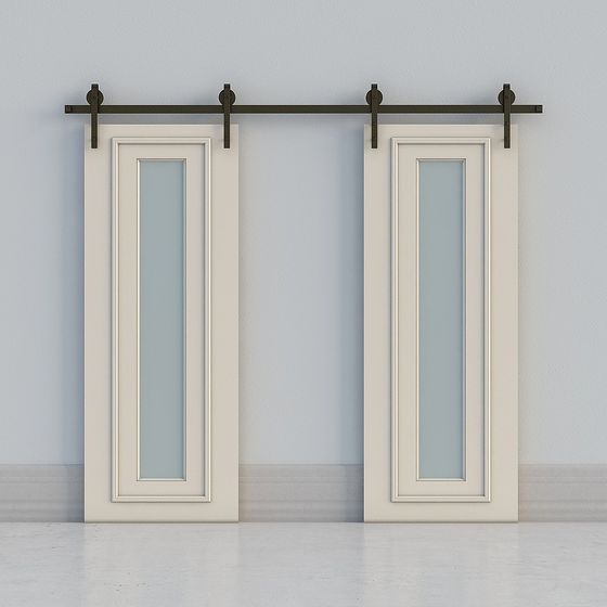 Charming Double Barn Door 3D model