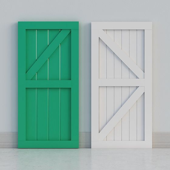 Stylish Barn Doors 3D Model Design