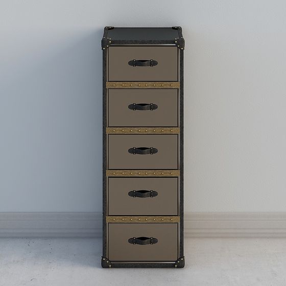 Industrial Chic Storage Cabinet 3D model for Unique Designs