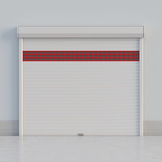 Modern Industrial Aesthetic Rolling Door 3D model