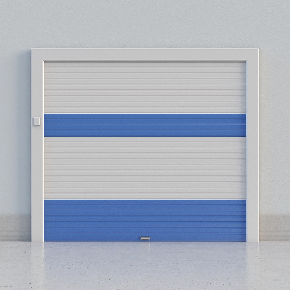Sleek Low-Poly Roll-Up Door 3D model