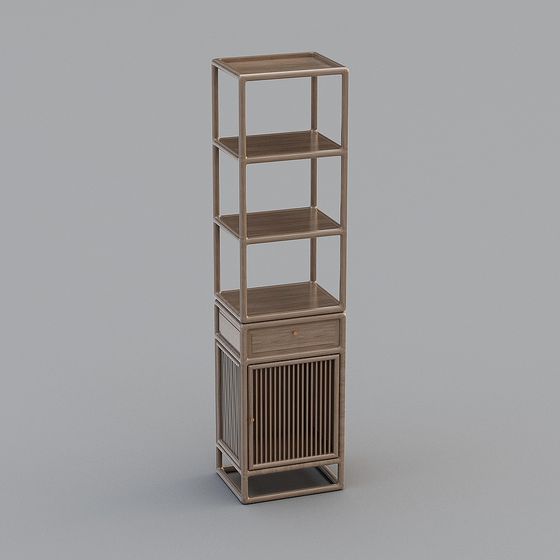 Elegant Urban Bookshelf 3D model for Modern Spaces
