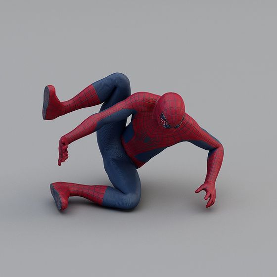 Vibrant Spider-Man 3D Model for Animations and Games