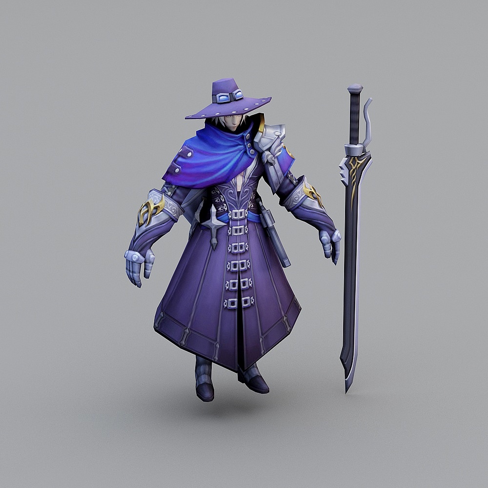 Ghost Knight 3D model - Low Poly Fantasy Character