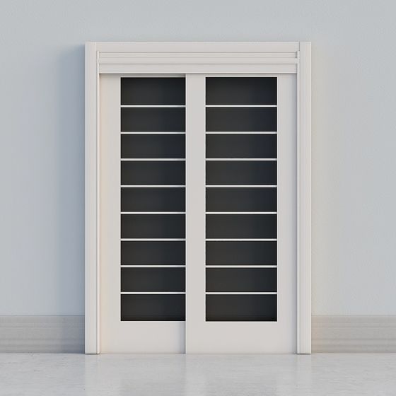 Elegant Glass Sliding Door 3D model