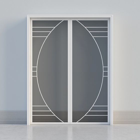Geometric Door 3D model for Modern Interiors