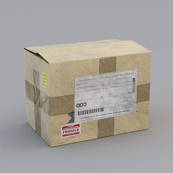 Realistic Low-Polygon Package 3D model