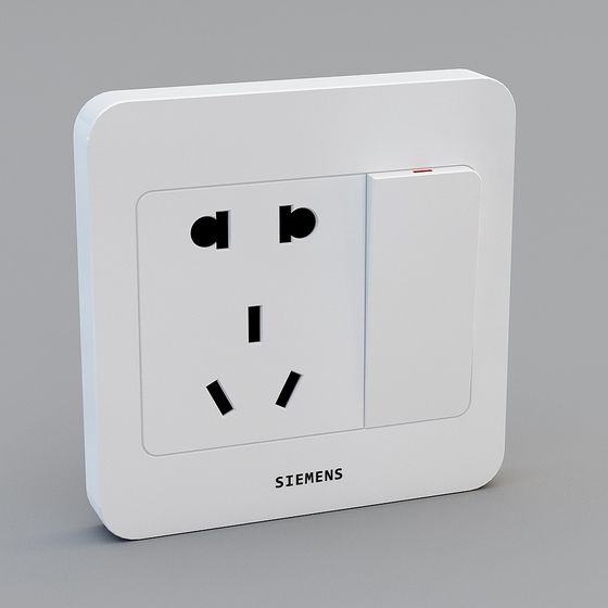 Stylish Siemens Socket 3D model for Contemporary Spaces