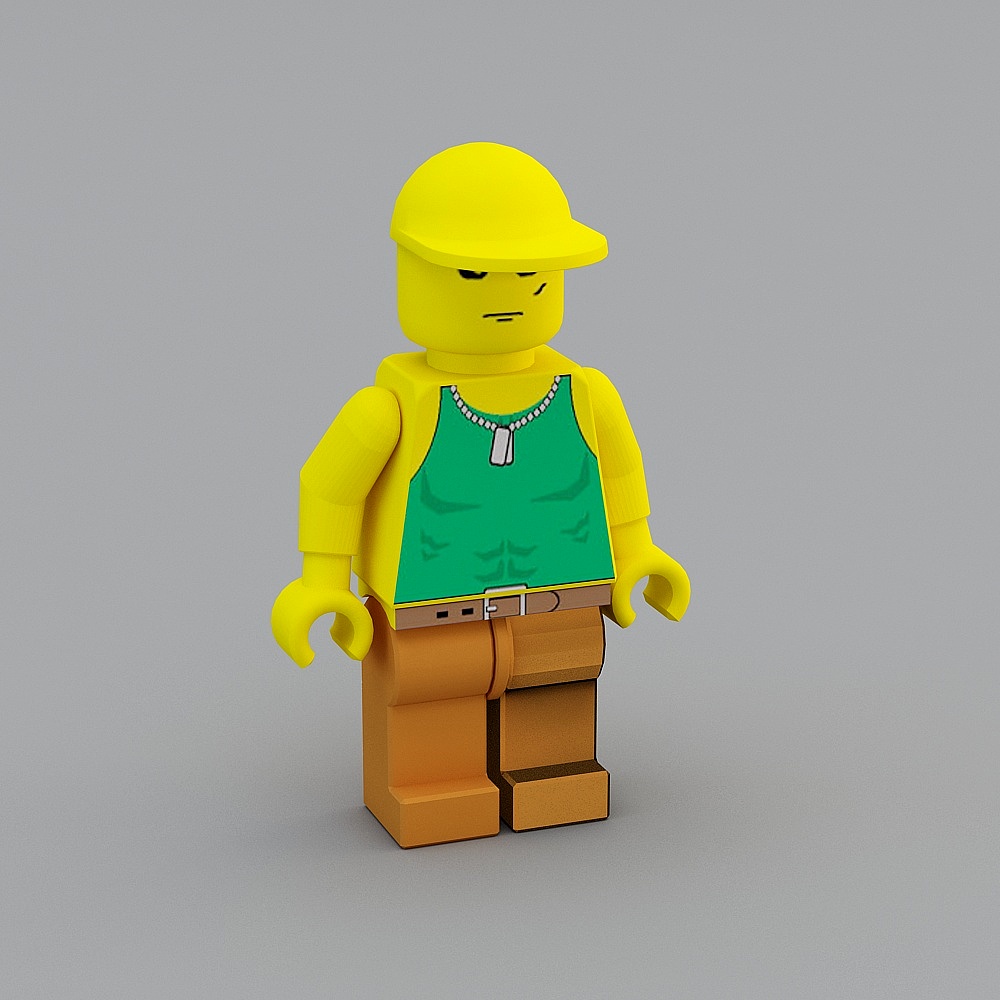 Urban Explorer 3D Model - Vibrant Low-Poly Design