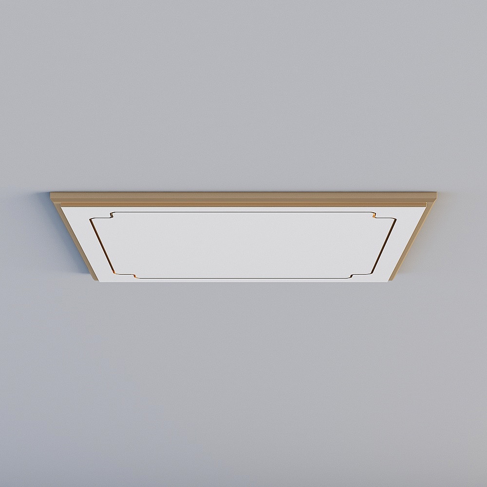 Contemporary Rectangular Ceiling Lamp 3D model