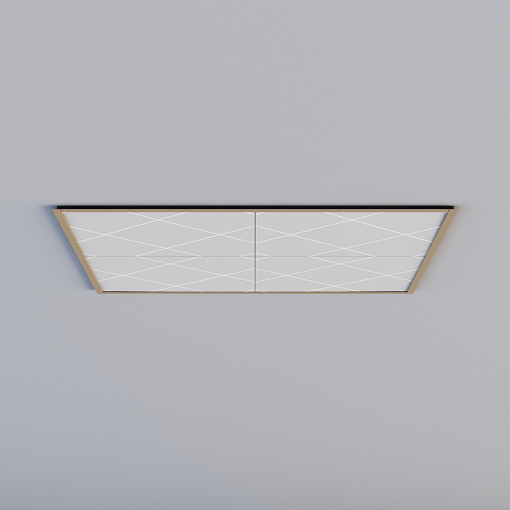 Elegant Low-Poly Ceiling Light 3D Model
