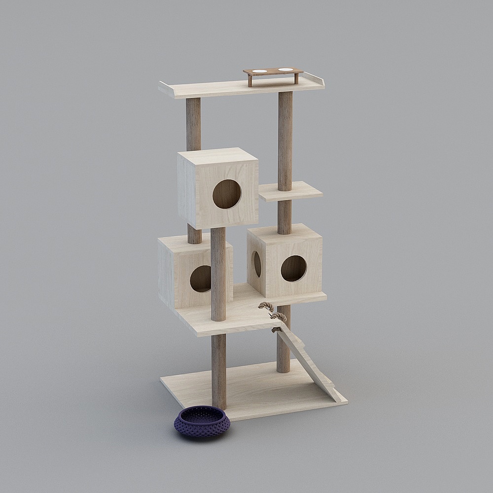 Cat Playground 3D model for Modern Aesthetics